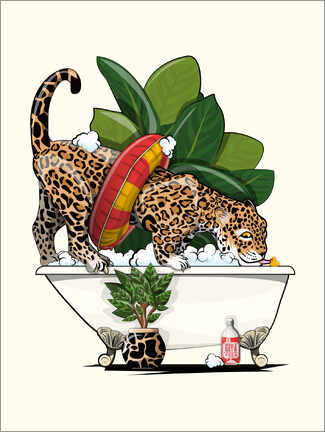 Akryylilasitaulu  Jaguar Wild Cat in the Bathroom - Wyatt9