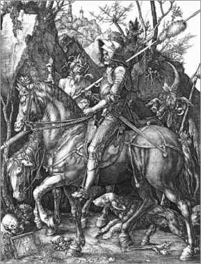 Poster  Le Chevalier, la Mort et le Diable - Albrecht Dürer