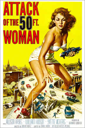 Poster Attack of the 50 Foot Woman (L'Attaque de la femme de 50 pieds)