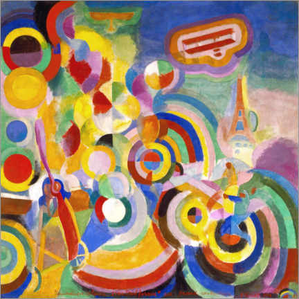 Aluminium print  Homage to Blériot - Robert Delaunay