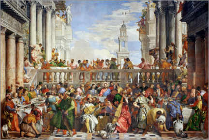 Akrylglastavla  Bröllopsfest i Cana - Paolo Caliari (Veronese)