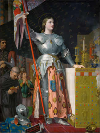 Póster Jeanne D'Arc na coroação de Carlos VII.