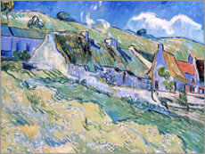 Poster Thatched cottages at Auvers-sur-Oise