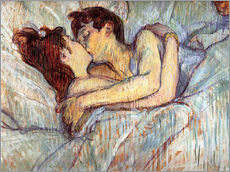 Autocolante decorativo  Na Cama, O Beijo - Henri de Toulouse-Lautrec