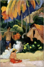 Lærredsbillede  Mahana maa II - Paul Gauguin