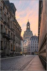 Holzbild  Frauenkirche Dresden im Morgenlicht - Robin Oelschlegel