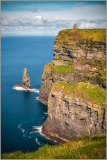 Lærredsbillede  Cliffs of Moher Castle, Ireland - Sören Bartosch
