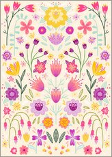 Poster Florale Symmetrie