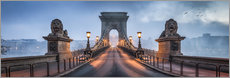 Poster  Chain Bridge in Budapest, Hungary - Jan Christopher Becke