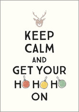 Alubild  Keep calm and get your Hohoho on - Typobox