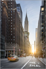 Póster Fifth Avenue und Chrysler Building in New York City