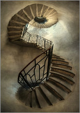 Póster  Spiral staircase in an old tower - Jaroslaw Blaminsky