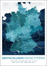 Holzbild  Deutschlands Große Ströme