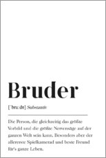 Poster Définition de frère (allemand)