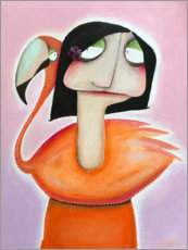 Póster  Simone Golmorad con vestido flamenco. - Theresa Franziska Jänisch