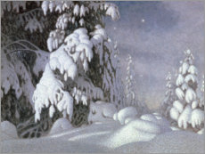 Tavla  Vintermånsken - Gustaf Edolf Fjæstad