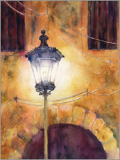Póster Antigua linterna en venecia