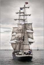 Wandbild Altes Segelschiff an der Küste - Wanderkollektiv