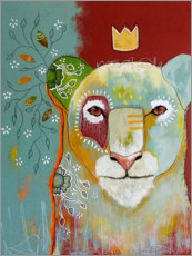 Wall print Strong lion queen - Micki Wilde