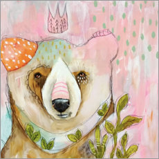 Wall print Bear princess - Micki Wilde