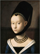 Leinwandbild  Porträt einer jungen Frau - Petrus Christus