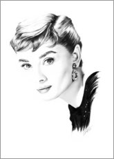 Wall print  Hollywood diva - Audrey Hepburn - Dirk Richter