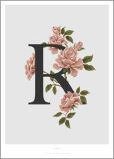 Canvas print  R is for Rose - Charlotte Day
