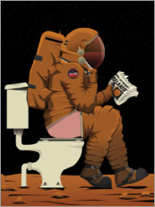 Poster Mars Astronaut Toilette