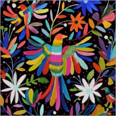 Plakat Oiseaux colorés - Farverige fugle