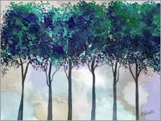 Tavla Trädgräns i akvarell - Ruth Palmer