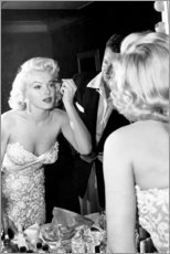 Canvastavla  Marilyn Monroe sminkar sig - Celebrity Collection