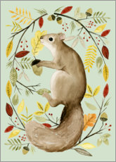 Tableau  Écureuil en automne - Grace Popp