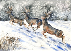 Plakat Deers on the run