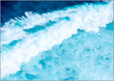 Canvas print  Azuurblauwe golven