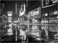 Acrylglasbild  Regen auf dem Times Square in New York