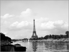 Poster Eiffelturm an der Seine