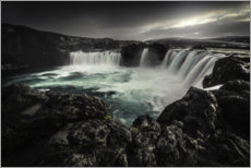 Poster Godafoss-Wasserfall in Island