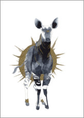Wandbild Goldenes Okapi - Déborah Maradan