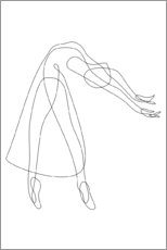 Póster Bailarina de ballet - Lineart