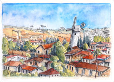Poster  Mulino a vento di Monefiore, Gerusalemme - Hartmut Buse