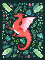 Wall print Tropical Dragon - littleclyde