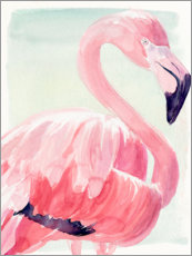Acrylic print  Pastel Flamingo II - Jennifer Parker