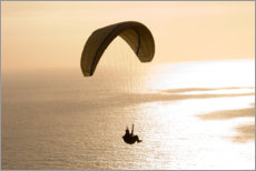 Poster Paraglider über dem Meer
