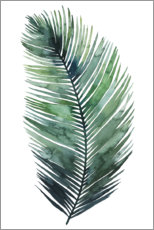 Poster Feuille de palmier en aquarelle I