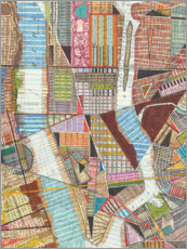Poster Modern map of New York II - Nikki Galapon