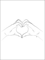 Stampa su tela  Simbolo del cuore - Martina illustration
