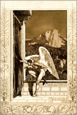 Wandbild  Amor kommend, Blatt 12 aus &quot;Amor und Psyche&quot; - Max Klinger