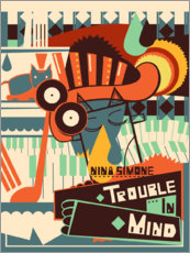 Tableau Nina Simone, Trouble in Mind - Vintage Entertainment Collection