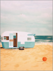 Poster Wohnwagen am Meer