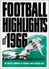 Leinwandbild Football Highlights 1966 - Vintage Advertising Collection